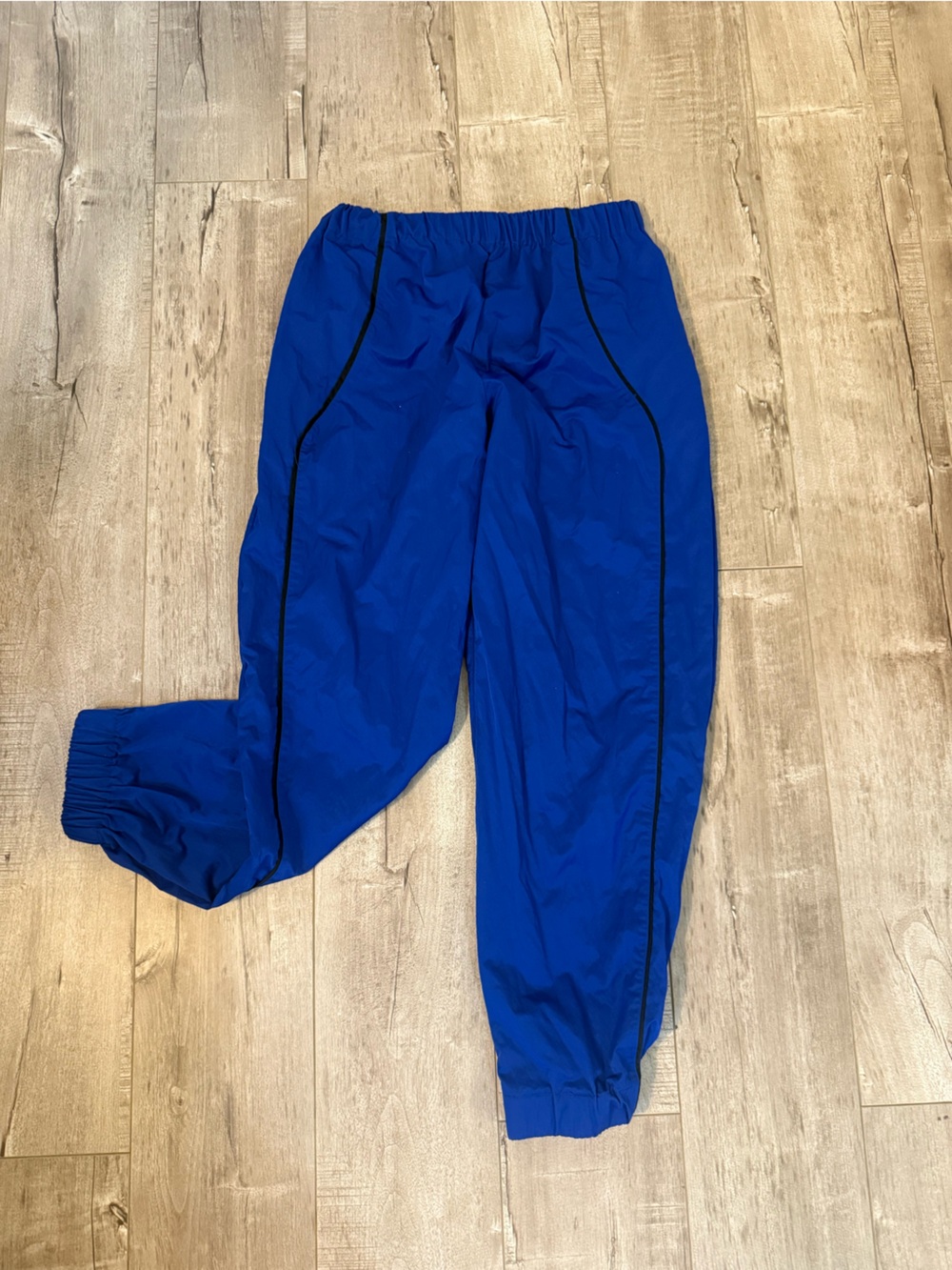 Urban Outfitters Blue Track Pants with Black Side Stripes